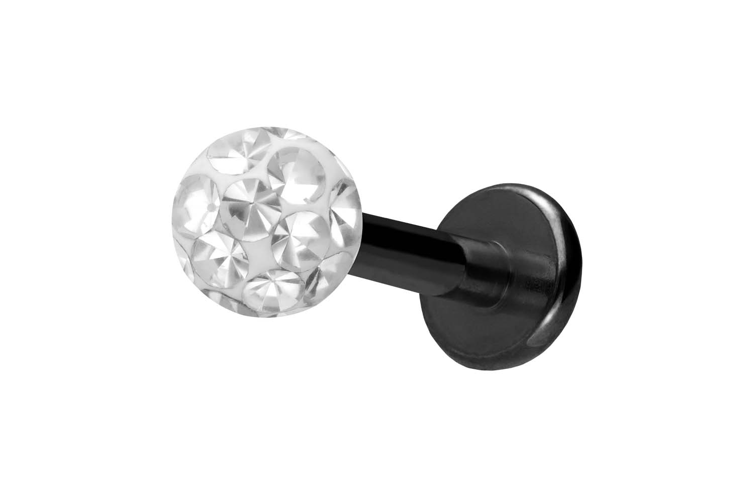 Titan Labret Piercing mit Innengewinde EPOXY-KUGEL